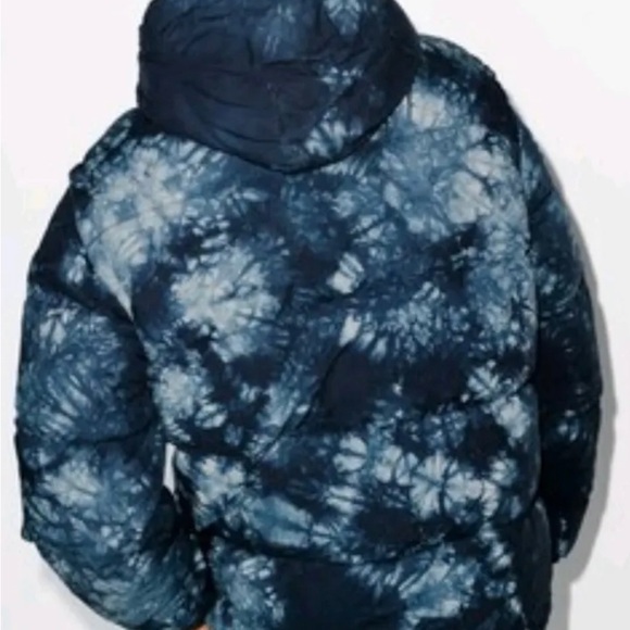 🆕Polo Ralph Lauren Boulder Puffer Jacket removable hood/sleeve Navy Tie-Dye M - Picture 4 of 14